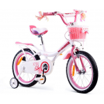 Detský bicykel 16" RoyalBaby Jenny RB16G-4 ružovo-biely 